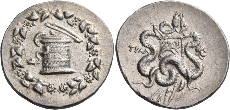 LYDIA. Tralleis. Circa 166-67 BC. Cistophoric Tetradrachm (Silver, 28 mm, 12.71 ...