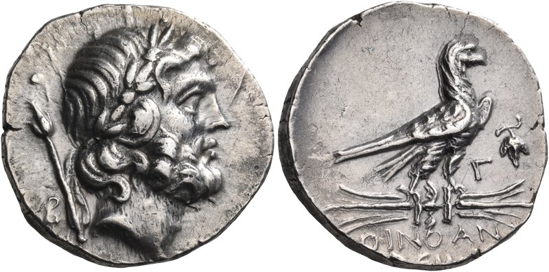 LYCIA. Oinoanda. Circa 200 BC. Stater (Silver, 21 mm, 8.12 g, 12 h). Laureate he...