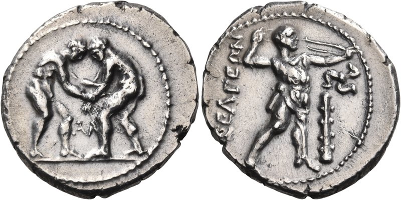 PISIDIA. Selge. Circa 325-250 BC. Stater (Silver, 25.5 mm, 10.60 g, 12 h). Two w...