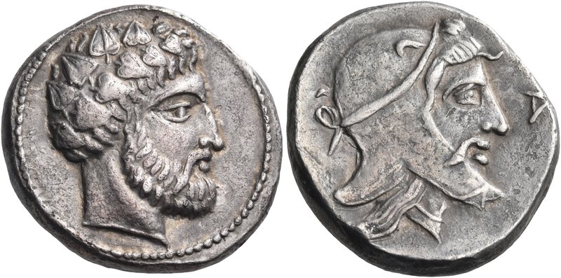 CILICIA. Nagidos. Tiribazos, satrap of Lydia, 388-380 BC. Stater (Silver, 21 mm,...