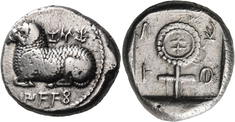 CYPRUS. Salamis. Nikodamos, circa 460-450 BC. Stater (Silver, 22 mm, 11.20 g, 3 ...
