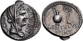 The Republicans. C. Cassius Longinus and L. Cornelius Lentulus Spinther, 43-42 BC. Denarius (Silver, 17.5 mm, 3.99 g, 6 h), mint moving with the army ...