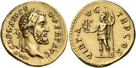 Septimius Severus, 193-211. Aureus (Gold, 20.5 mm, 7.34 g, 12 h), Rome, 193-194. IMP CAE• L• SEP• SE-V• PERT AVG Laureate head of Septimius Severus to...