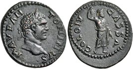 Macedon. Cassandreia. Caracalla, 198-217. (Bronze, 22 mm, 6.03 g, 7 h). M• AVP• AN-TONINVS Laureate head of Caracalla to right. Rev. COLO IV CASSA Zeu...