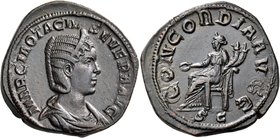 Otacilia Severa, Augusta, 244-249. Sestertius (Orichalcum, 31 mm, 16.97 g, 11 h), struck under Philip I, Rome, 246. MARCIA OTACIL SEVERA AVG Draped bu...