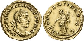 Gallienus, 253-268. Aureus (Gold, 19 mm, 2.94 g, 8 h), Rome, 256-257. IMP C P LIC GALLIENVS P F AVG Laureate and cuirassed bust of Gallienus to right....