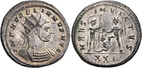 Aurelian, 270-275. Antoninianus (Billon, 22 mm, 4.38 g, 12 h), Cyzicus, early 275-summer 275. IMP AVRELIANVS AVG Radiate and cuirassed bust of Aurelia...