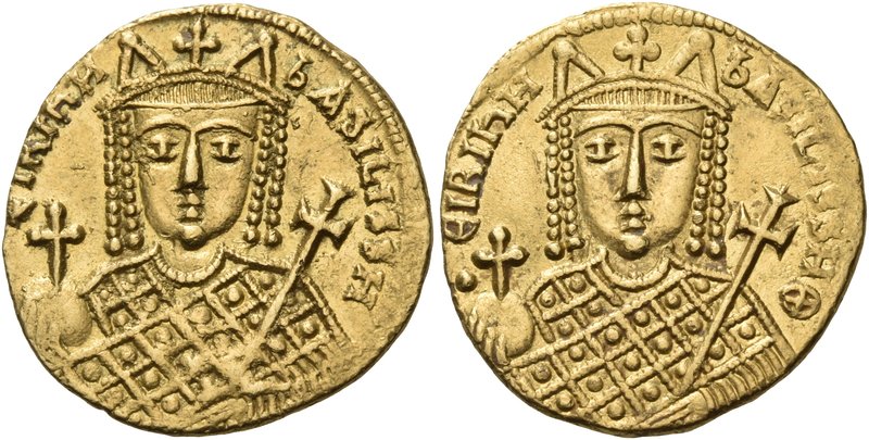 Irene, 797-802. Solidus (Gold, 19.5 mm, 4.33 g, 6 h), Constantinople. ϵIRIҺH bAS...