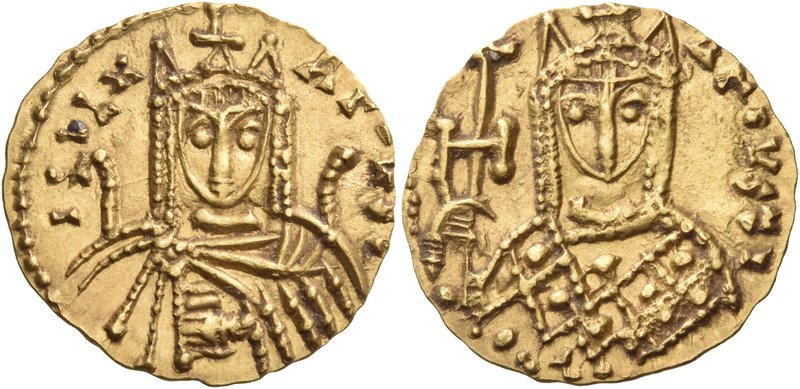 Irene, 797-802. Solidus (Gold, 17.5 mm, 3.63 g, 7 h), Syracuse, circa 797-798. I...