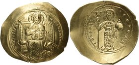 Constantine X Ducas, 1059-1067. Histamenon (Gold, 27 mm, 4.44 g, 6 h), Constantinople, circa 1059-1062. +IhS XIS REX REGNANTIhm Christ, nimbate, seate...