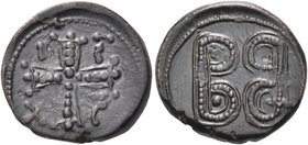 The Empire of Nicaea. Anonymous, 1227-1261. Tetarteron (Bronze, 17 mm, 4.03 g, 5 h), Magnesia (?). I-C / X-C Jeweled cross with three pellets at the e...