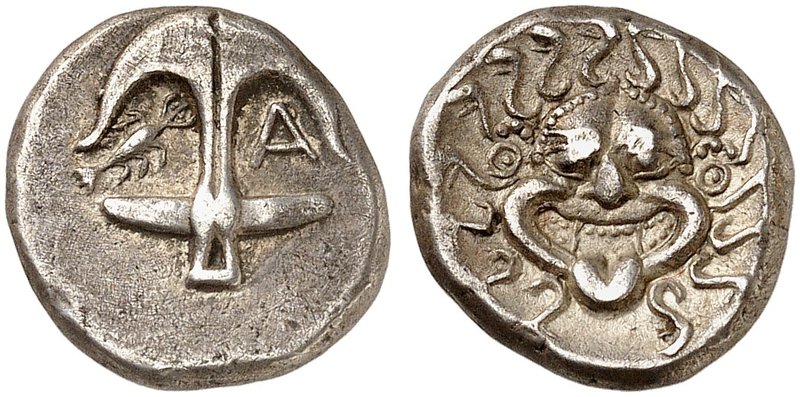 GRIECHISCHE MÜNZEN. THRAKIEN. - Apollonia Pontika. Drachme, 450-400 v. Chr. Anke...