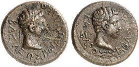 GRIECHISCHE MÜNZEN. KÖNIGE VON THRAKIEN. Rhoemetalkes I., 11 v. Chr. - 12 n. Chr. Bronze. Portrait des Königs / Portrait des Augustus.
RPC 1718 4,77 ...