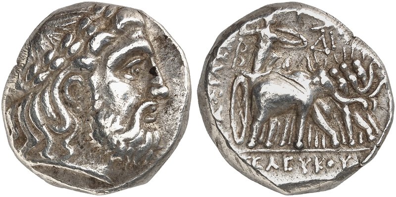 GRIECHISCHE MÜNZEN. SELEUKIDENREICH. Seleukos I. Nikator, 312 - 281 v. Chr. Tetr...