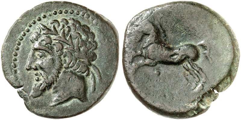 GRIECHISCHE MÜNZEN. NUMIDIEN. Massinissa und Nachfolger, 208 - 148 v. Chr. Bronz...