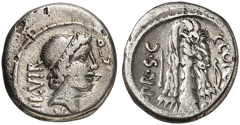 RÖMISCHE MÜNZEN. RÖMISCHE REPUBLIK. Q. Sicinius u. C. Coponius. Denar, 49 v. Chr...