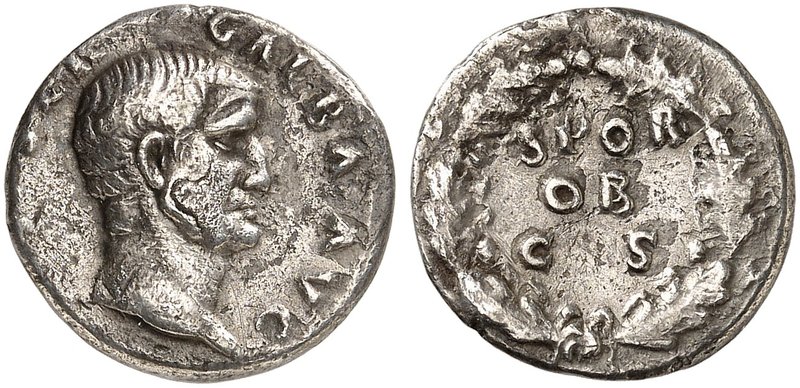 RÖMISCHE MÜNZEN. RÖMISCHE KAISERZEIT. Galba, 68 - 69. Denar. Rev. Schrift in Eic...