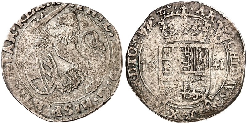 EUROPA. - TOURNAI. Philipp IV. von Spanien, 1621-1665. Escalin 1641.
d. M. 245 ...