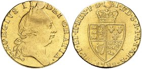 EUROPA. ENGLAND. George III., 1760-1820. Guinea 1788.
Friedb. 356, S. 3729, Schlumb. 32 Gold gestopftes Loch, ss