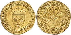 EUROPA. FRANKREICH. Charles VII., 1422-1461. Écu d'or o. J.
Friedb. 306, Dupl. 453 Gold f. Kr., vz