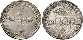EUROPA. FRANKREICH. Henri IV., 1589-1610. 1/4 Écu 1596, L - Bayonne.
Dupl. 1224 ss