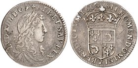 EUROPA. FRANKREICH. Louis XIV., 1643-1715. 1/12 Écu du Dauphiné au buste juvénile 1660, Z - Grenoble.
Dupl. 1488, Gad. 116 ss