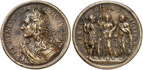 EUROPA. FRANKREICH. Louis XIV., 1643-1715. Bronzegußmedaille o. J. (1675, von A. Hamerani, 48,6 mm), auf den Marschall Henri de la Tour d'Auvergne., V...