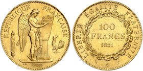 EUROPA. FRANKREICH. III. République, 1871-1940. 100 Francs type Génie 1881, A - Paris.
Friedb. 590, Gad. 1137, Schlumb. 402 Gold vz