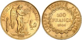 EUROPA. FRANKREICH. III. République, 1871-1940. 100 Francs type Génie 1906, A - Paris.
Friedb. 590, Gad. 1137, Schlumb. 417 Gold vz