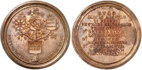 EUROPA. - LOTHRINGEN. Leopold I., 1690-1729. Bronze-Suitenmedaille o. J. (von F. de Saint-Urban, 47,2 mm), auf Hugo, Comte d'Alsace. Baum mit drei Äst...