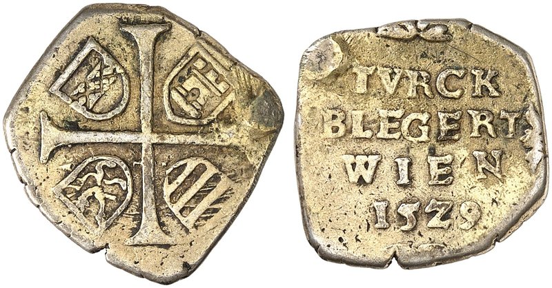 Ferdinand I., 1521-1564, als römischer König, 1531-1558. 6 Kreuzer-Klippe 1529, ...