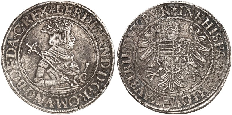Ferdinand I., 1521-1564, als römischer König, 1531-1558. Taler o. J., Wien.
Dav...