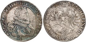 Rudolph II., 1576-1612. Taler 1609, Kuttenberg.
Dav. 3028, Voglh. 101 / III, Dietiker 393 schöne Patina, ss