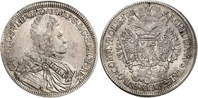Karl VI., 1711-1740. Taler 1714, Hall.
Dav. 1051, Voglh. 259 / II, Her. 333, M. / T. 839 ss - vz