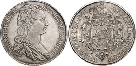 Maria Theresia, 1740-1780. Taler 1741, Wien, "Antrittstaler".
Dav. 1109, Voglh. 281 / I, Her. 389, Eypelt. 12 ss / f. vz