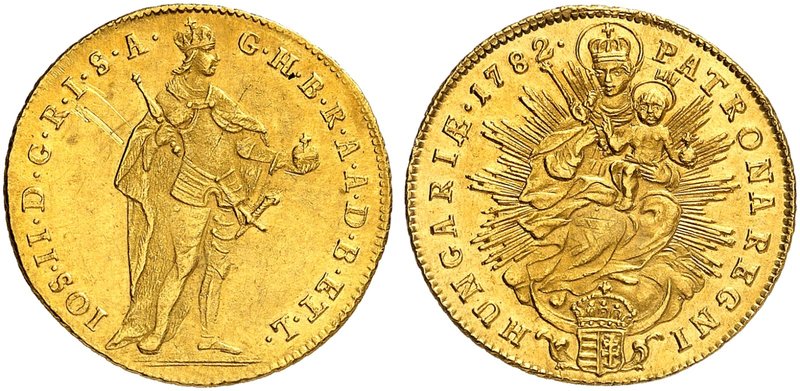 Joseph II., 1765-1790. Dukat 1782, Kremnitz.
Friedb. 196, Her. 17, Huszár 1863 ...