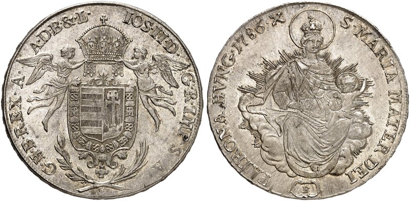 Joseph II., 1765-1790. Taler 1786, Kremnitz.
Dav. 1169, Voglh. 295 / II, Her. 1...