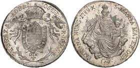 Joseph II., 1765-1790. 1/2 Madonnentaler 1789, Wien, für Ungarn.
Her. 165, Huszár 1875 St