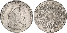 Belgischer Aufstand, 1789-1790. Lion d'argent 1790, Brüssel.
Dav. 1285, Her. 2 Broschierspur, ss