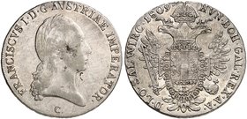 Franz II. (I.), 1792-1835. 1/2 Taler 1809, Prag.
Her. 395 min. Hksp., ss
