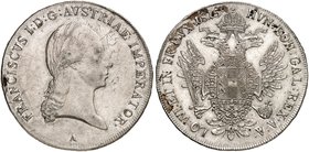 Franz II. (I.), 1792-1835. Taler 1815, Wien.
Dav. 6, Voglh. 308 / II, Her. 292 f. vz