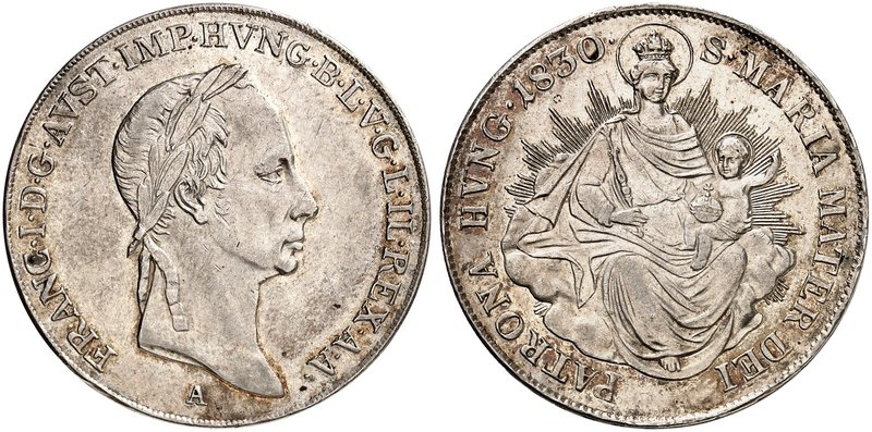 Franz II. (I.), 1792-1835. 1/2 Taler 1830, Wien, für Ungarn.
Her. 450, Huszár 1...