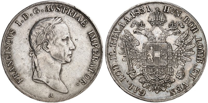 Franz II. (I.), 1792-1835. Taler 1831, Wien.
Dav. 10, Voglh. 308 / IV, Her. 360...