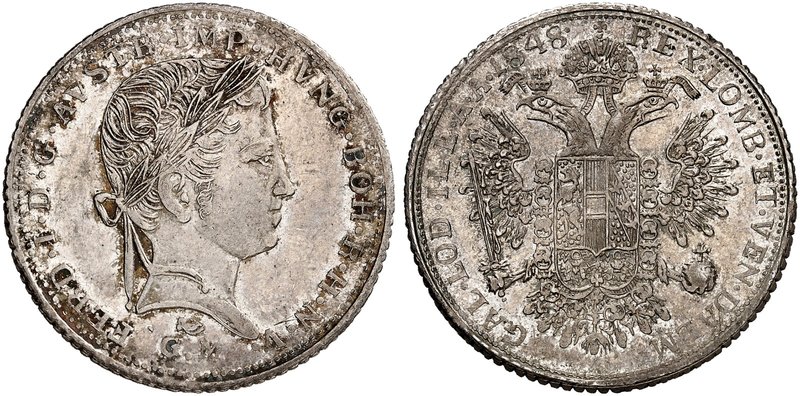 Ferdinand I., 1835-1848. 1/2 Taler 1848, Mantua.
Her. 165 R ! f. vz