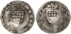 BÖHMEN. Prager Groschen. Ein drittes, ähnliches Exemplar. Gegenstempel von ULM (breites Wappen).
Krusy U 2,11 ss