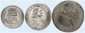 OLMÜTZ. - Bistum. Karl II. von Liechtenstein, 1664-1695. Lot von 3 Stück: 3 Kreuzer 1673, 6 Kreuzer 1680, 15 Kreuzer 1694.
L.-M. 210, 243 ff., 270 ff...
