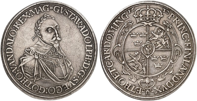 AUGSBURG. Schwedische Besetzung 1632. Taler 1632, mit Brustbild und Titel Gustav...