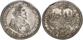 AUGSBURG. Taler 1641, mit Brustbild und Titel Ferdinand III. / Stadtansicht.
Dav. 5039 A, Forster 286 kl. Druckstelle, f. vz