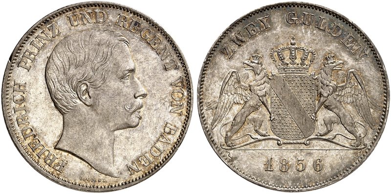 BADEN - DURLACH. Friedrich I., 1852-1907, als Prinzregent für Ludwig, 1852-1856....