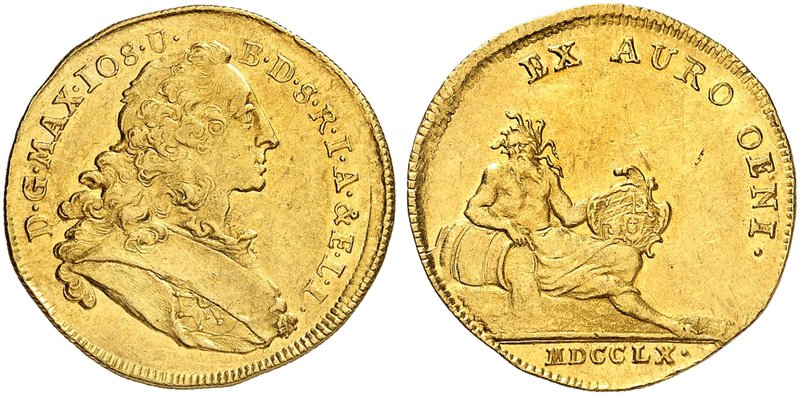 BAYERN. Maximilian III. Joseph, 1745-1777. Inngolddukat 1760.
Friedb. 247, Witt...